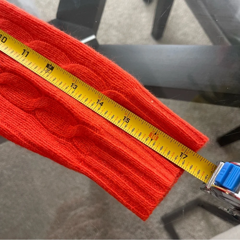 Ralph Lauren Rugby Wool Angora Girls Cable Knit Sweater Size XS‎ Orange Academia